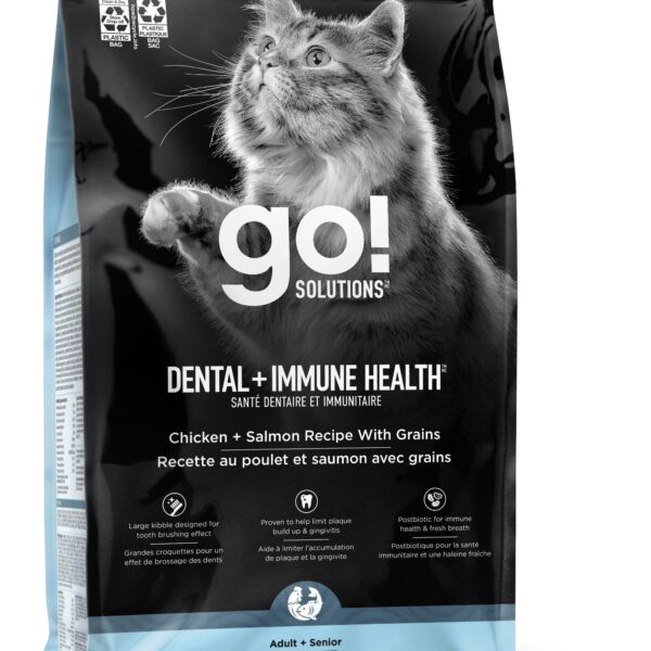 Petcurean Go! Santé Dentaire Et Immunitaire Pour Chat | Poulet Et Saumon Avec Grains