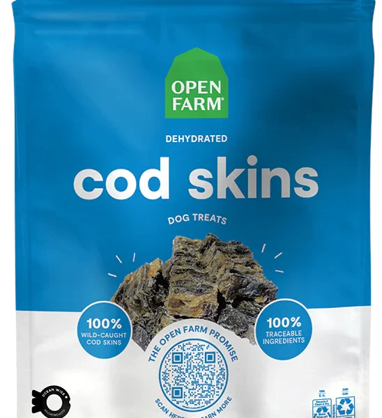Open Farm - Gâterie déshydratée | Peau de morue 2.25 oz