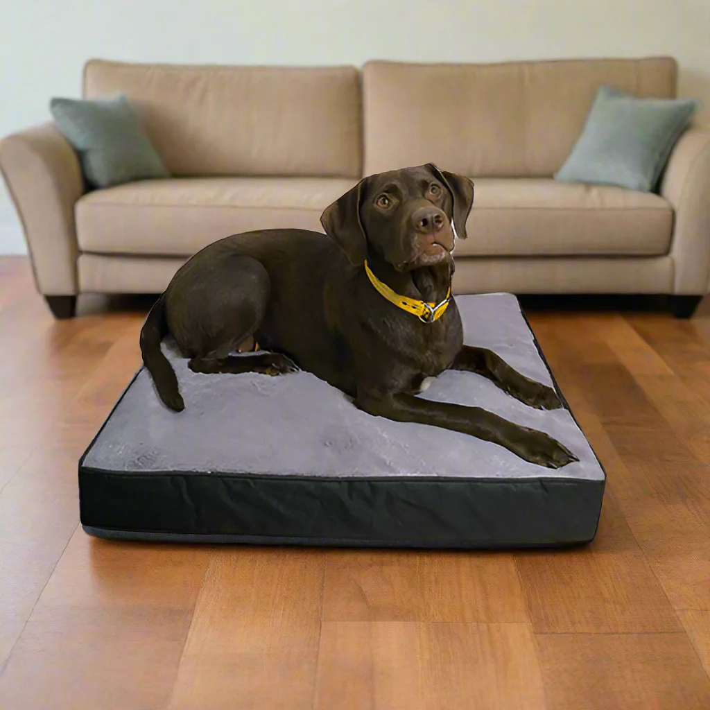 Ruff Love - Coussin Orthopédique rectangulaire pour chien | Gris – Image 3