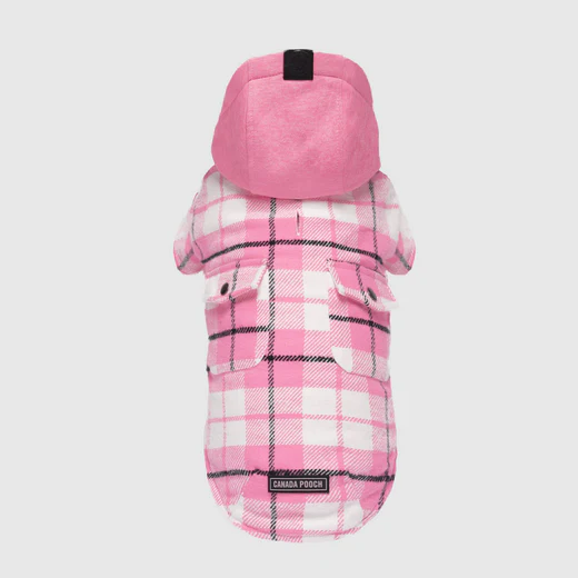 Canada Pooch - Veste en flanelle | Carreaux rose