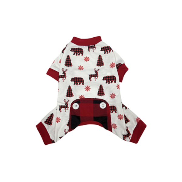 Foufoudog - Pyjamas légé | Motif des Fêtes | Très très grand (18-28 lbs)