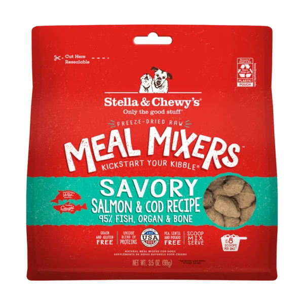 Stella & Chewy's | Rehausseur de repas lyophilisé pour chien - Saumon et Morue