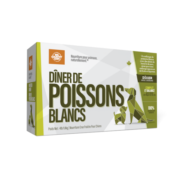 Big Country Raw - Dîner de poisson blanc | Chien - 4lbs