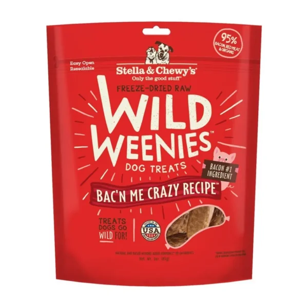 Stella & Chewy's - Wild Weenies | Saucisse lyophilisé au bacon - 3 oz