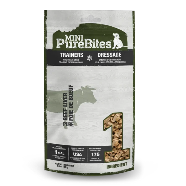 PureBites - Mini d'entraînement pour chien - Foie de boeuf - 85g