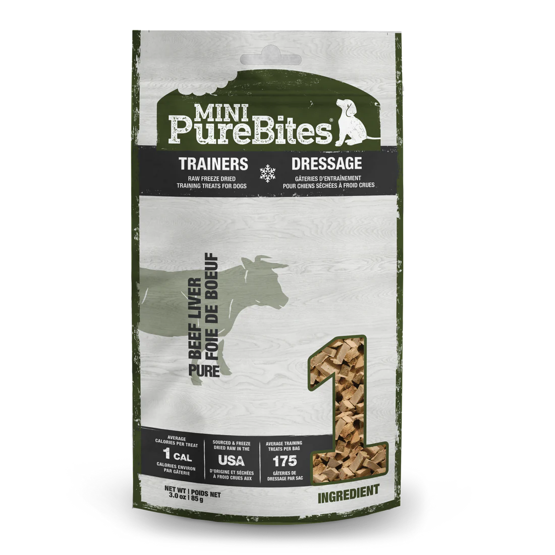 PureBites - Mini d'entraînement pour chien - Foie de boeuf - 85g