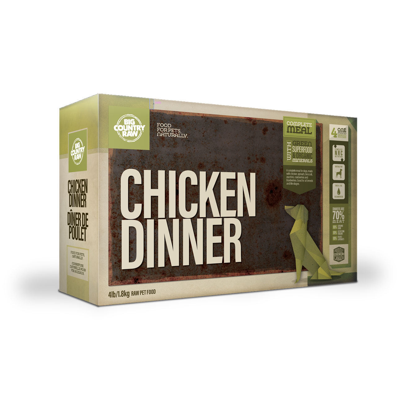 Big Country Raw - Dîner de poulet | Chien - 4lbs