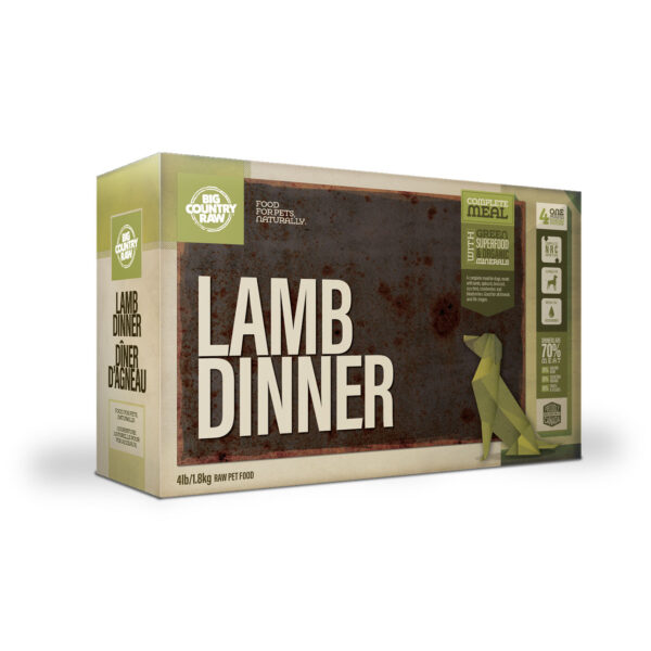Big Country Raw - Dîner d'agneau | Chien - 4lbs