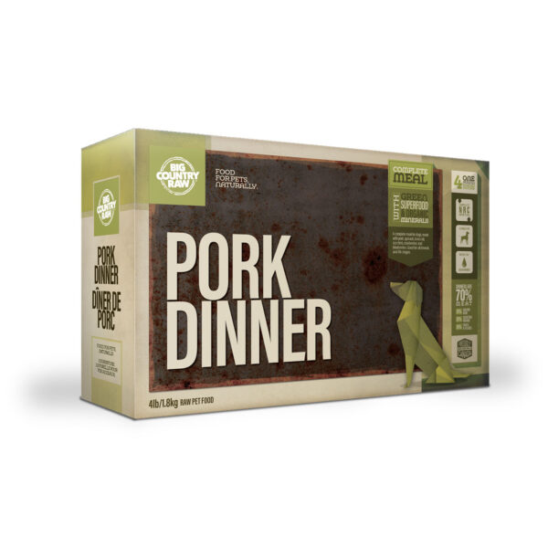 Big Country Raw - Dîner de porc | Chien - 4lbs