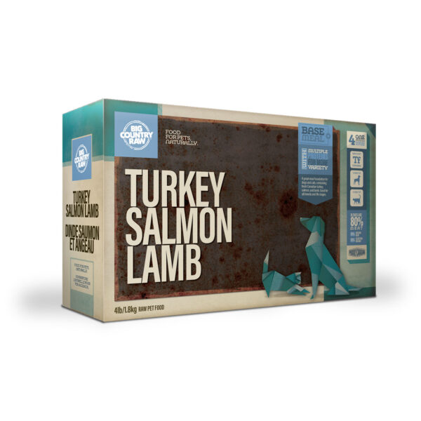 Big Country Raw - Mélange dinde, saumon et agneau | Chien et chat - 4lbs