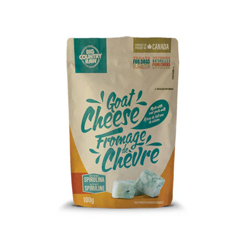 Big Country Raw - Gâteries de fromage de chèvre avec spiruline - 100g