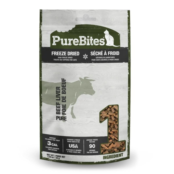 PureBites - Gâteries séchées à froid pour pour chat | Foie de boeuf - 44g