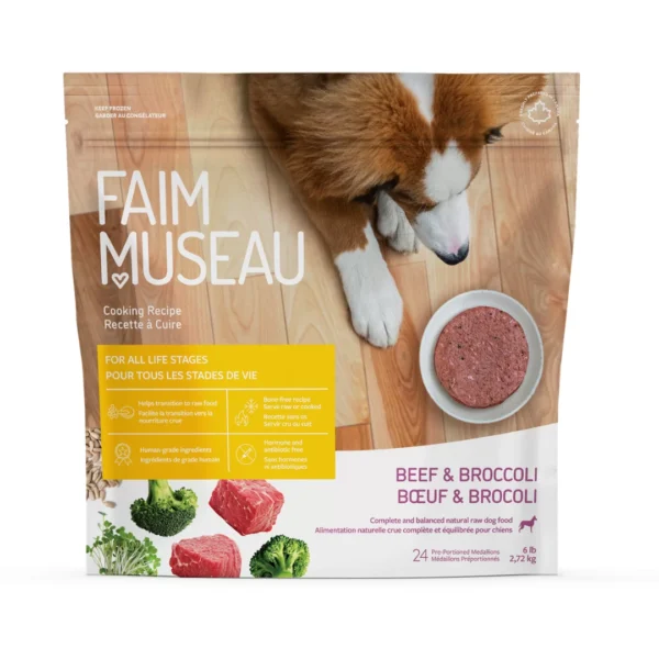 Faim museau recette à cuire Boeuf et brocoli 24 médaillons (6lbs)