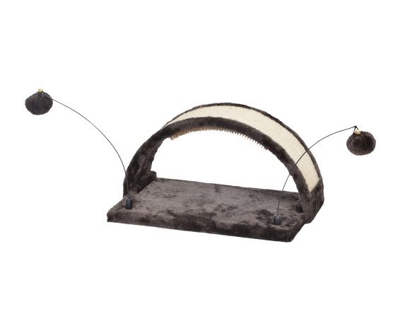 BUD'Z Station de jeu pour chat, Denali, avec arc de massage, Brun, 38x25x20cm