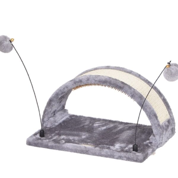 BUD'Z Station de jeu pour chat, Denali, avec arc de massage, gris 38x25x29cm