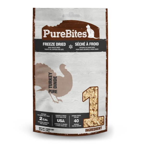 PureBites - Gâteries séchées à froid pour pour chat | Dinde - 26g