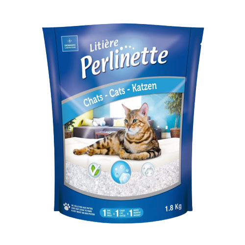 Perlinette - Litière de silice pour chats – 1.8 kg