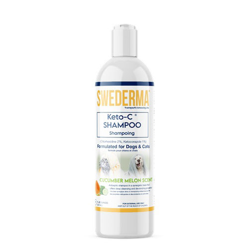 Swederma – Shampoing Keto-C | Antiseptique pour chien et chat | 473ml