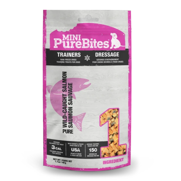PureBites - Mini d'entraînement pour chien - Saumon sauvage - 49g
