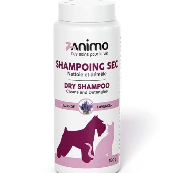 Zanimo - Shampoing sec et démêlant - Lavande | Chat et chien - 120g