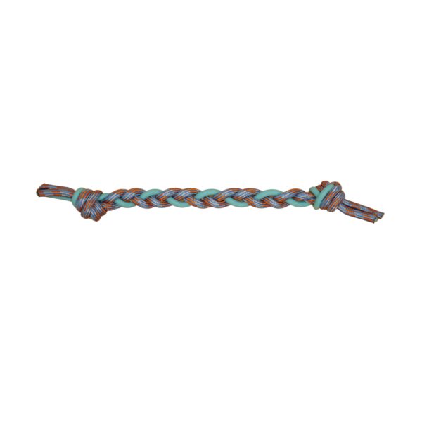 Bud'z Jouet De Corde Flottante Pour Chien - Tresse Avec Noeuds, Orange Et Bleu 48cm