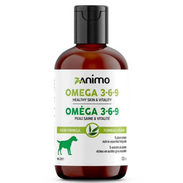 Zanimo - Oméga 3-6-9 | Supplément alimentaire et/ou huile topique | Chien - 250ml